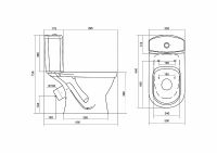 Товар: Унитаз компакт Santek Алькор 1WH302140 с бачком и сиденьем - фото 6 Унитаз компакт Santek Алькор 1WH302140 с бачком и сиденьем — фото 6, Напольные унитазы