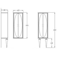 Товар: Шкаф пенал Opadiris Ибица 45 00-00007284 подвесной Белый глянцевый Хром - фото 6 Шкаф пенал Opadiris Ибица 45 00-00007284 подвесной Белый глянцевый Хром — фото 6, Мебель для ванной