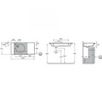 Раковина Jacob Delafon Odeon Rive Gauche 100 EXAU112-Z-00 Белая — фото 6, Раковины подвесные