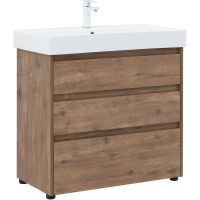 Тумба под раковину Aquanet Nova Lite 85 302477 Дуб рустикальный — фото 1, Тумбы под раковину