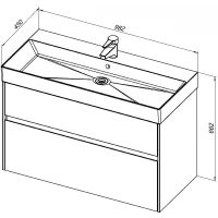 Тумба под раковину Aquanet Бруклин 100 310139 подвесная Антрацит матовый — фото 23, Тумбы под раковину