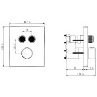 Душевая система Vincea Inspire VSFW-3I21MT3MB с термостатом Черная матовая — фото 22, Встраиваемые душевые комплекты