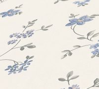 Обои AS Creation Maison Charme Винил на флизелине (0,53*10,05) Белый/Серый/Синий, Цветы арт-39071-3 — фото 3, Обои для стен