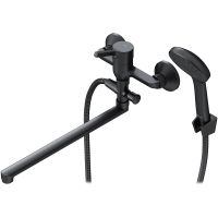 Смеситель для ванны AM.PM X-Joy универсальный Черный матовый арт-F85B90122 — фото 1, Смеситель для ванны