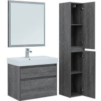 Тумба под раковину Aquanet Nova Lite 75 242273 подвесная Дуб рошелье — фото 9, Тумбы под раковину