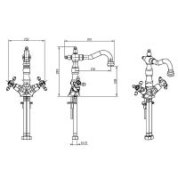 Товар: Смеситель для раковины Boheme Flora 292-FL Золото - фото 3 Смеситель для раковины Boheme Flora 292-FL Золото — фото 3, Смесители