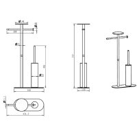Напольная стойка Boheme Venturo 10953-B Черная — фото 2, Стойки - набор держателей