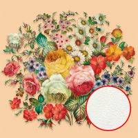 Фреска Ortograf Цветы 33480 Фактура флок FLK Флизелин (2,7*2,7) Бежевый/Разноцветный, Цветы — фото 1, Фрески