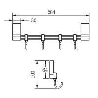 Товар: Вешалка для полотенец Frap F18 F1815-4 Хром - фото 8 Вешалка для полотенец Frap F18 F1815-4 Хром — фото 8, Крючки для полотенец