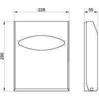 Товар: Диспенсер туалетных подкладок Nofer Black 04028.N Черный матовый - фото 2 Диспенсер туалетных подкладок Nofer Black 04028.N Черный матовый — фото 2, Аксессуары и оборудование для общественных мест