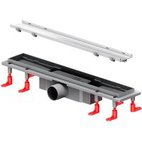 Душевой лоток AM.PM PrimeFlow 50 W02SC-U11-050-04SB с решеткой Хром матовый / под плитку Tile — фото 2, Душевые лотки