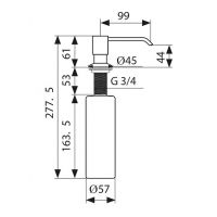 Товар: Дозатор для моющего средства Kaiser KH-3009 Черный матовый - фото 2 Дозатор для моющего средства Kaiser KH-3009 Черный матовый — фото 2, Дозаторы для кухонных моек