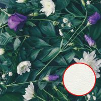 Фреска Ortograf Цветы 33116 Фактура флок FLK Флизелин (2,7*2,7) Зеленый/Белый/Фиолетовый, Цветы — фото 1, Фрески