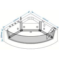 Товар: Акриловая ванна Grossman 150х150 GR-15000-1 с гидромассажем - фото 7 Акриловая ванна Grossman 150х150 GR-15000-1 с гидромассажем — фото 7, Ванны