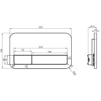 Клавиша смыва Villeroy&Boch ViConnect 92249061 Хром глянцевый — фото 5, Кнопки смыва