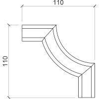 Угловой элемент Европласт 1.52.322 110x12x110 мм — фото 2, Молдинги