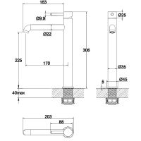 Смеситель для раковины Whitecross Y brushed nickel Y1212NIB Брашированный никель — фото 3, Смесители
