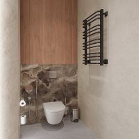 Водяной полотенцесушитель EWRIKA Кассандра Pd 80x50 510487 Черный матовый — фото 4, Водяные полотенцесушители