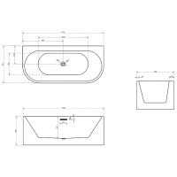 Товар: Акриловая ванна Abber 170х78 AB9310 без гидромассажа - фото 5 Акриловая ванна Abber 170х78 AB9310 без гидромассажа — фото 5, Акриловые ванны