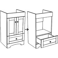 Товар: Тумба под раковину Corozo Техас 50 SD-00000994 Белая - фото 8 Тумба под раковину Corozo Техас 50 SD-00000994 Белая — фото 8, Мебель для ванной