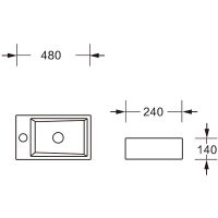 Раковина Ceruttispa 48 R CR7098D 9862 Белая — фото 3, Мини-раковины
