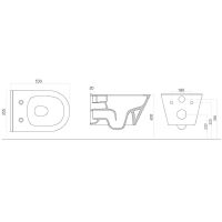Унитаз биде Boheme Avva 972-2-W подвесной Белый глянец без сиденья — фото 2, Унитазы