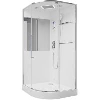 Душевая кабина Black&White Galaxy G8891 100х100 889100 с паром без гидромассажа — фото 1, Душевые кабины