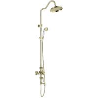 Душевая система Aquatek Классик AQ2543PG с термостатом Полированное золото — фото 1, Душевые стойки