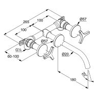 Смеситель для раковины Kludi Nova Fonte Хром арт-201440539 — фото 4, Смесители для раковины