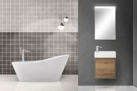 Тумба под раковину BelBagno Kraft Mini 50 L KRAFT MINI-500/260-1A-SO-RT-L подвесная Rovere Tabacco — фото 7, Тумбы под раковину