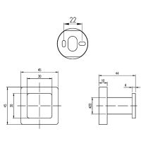 Крючок Villeroy&Boch Elements-Striking TVA15201100061 Хром — фото 2, Крючки для полотенец