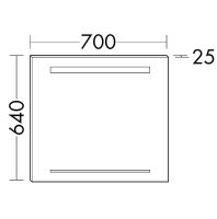 Зеркало Burgbad 70 SIHH070 с подсветкой с сенсорным выключателем — фото 4, Мебель для ванной