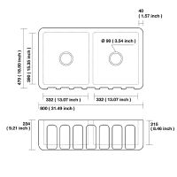 Товар: Кухонная мойка Kerasan Hannah Surrey 80 545001 Белая - фото 4 Кухонная мойка Kerasan Hannah Surrey 80 545001 Белая — фото 4, Кухонные мойки