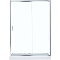 Душевая дверь Aquanet SD-1400A 140 профиль Хром стекло прозрачное — фото 1, Раздвижные душевые двери