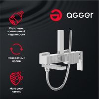 Товар: Душевая система Agger Great A2893311 Хром - фото 7 Душевая система Agger Great A2893311 Хром — фото 7, Душевые стойки