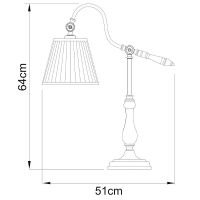 Товар: Настольная лампа Artelamp Seville A1509LT-1PB Бежевая Полированная медь - фото 4 Настольная лампа Artelamp Seville A1509LT-1PB Бежевая Полированная медь — фото 4, Настольные лампы