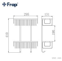 Полка корзина Frap F353-1 Хром — фото 12, Полки для ванной и душа
