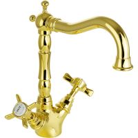 Смеситель для раковины Migliore Princeton 19379 Золото — фото 1, Смесители для раковины