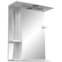 Зеркальный шкаф Stella Polar Волна Лолита 55 с подсветкой Белый арт-SP-00000042 — фото 1, Зеркальные шкафы в ванную