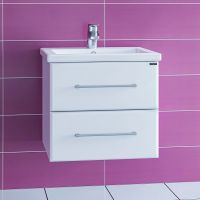 Тумба под раковину СанТа Омега 60 207045 подвесная Белая — фото 2, Тумбы под раковину