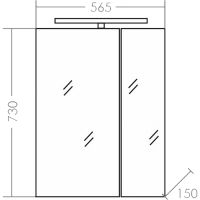 Зеркальный шкаф СанТа Стандарт 60 Белый — фото 4, Зеркальные шкафы в ванную
