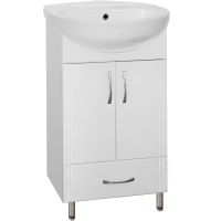 Тумба под раковину Style Line Эко Стандарт 9 1 Б Канны 50 Белый глянец — фото 1, Тумбы под раковину