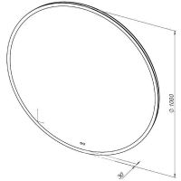Зеркало Aquanet Арт 100 334364 с подсветкой с сенсорным выключателем и диммером — фото 12, Зеркала в ванную комнату