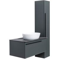 Тумба под раковину La Fenice Elba 90 FNC-01-ELB-G-90 подвесная Серая матовая — фото 9, Мебель для ванной