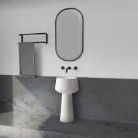 Раковина Abber Stein 50 AS2508 Белая матовая — фото 3, Раковины напольные