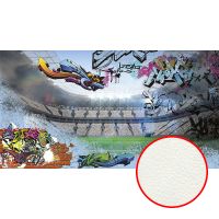 Фреска детская Ortograf Детские 5451 Фактура флок FLK Флизелин (5*2,7) Разноцветный, Абстракция/Надписи — фото 1, Фрески