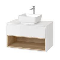 Товар: Тумба под раковину Excellent Tuto 80 MLEX.0102.800.WHBL подвесная Белый Дуб - фото 3 Тумба под раковину Excellent Tuto 80 MLEX.0102.800.WHBL подвесная Белый Дуб — фото 3, Мебель для ванной