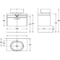 Тумба под раковину Kerama Marazzi Modula 80 MO.80.1+1\AR подвесная Белая глянцевая Дерево — фото 10, Тумбы под раковину