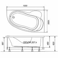 Товар: Акриловая ванна Triton Кайли 150x100 L Щ0000048090 без гидромассажа - фото 6 Акриловая ванна Triton Кайли 150x100 L Щ0000048090 без гидромассажа — фото 6, Ванны