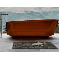 Ванна из полиэфирной смолы Abber Kristall 170х80 AT9706Opal Коричневая без гидромассажа — фото 2, Ванны из полиэфирной смолы